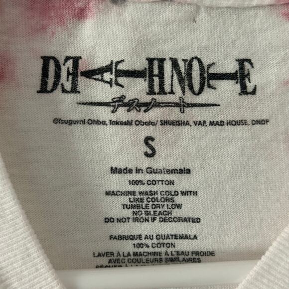 Death Note Panel Pink Tie Dye Cotton Graphic Anime Tee T-Shirt S Small NWOT - Picture 6 of 6